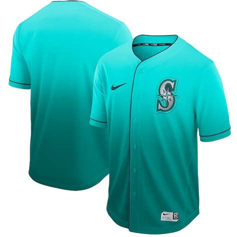 Men Seattle Mariners Blank Green Nike Fade MLB Jersey->atlanta braves->MLB Jersey
